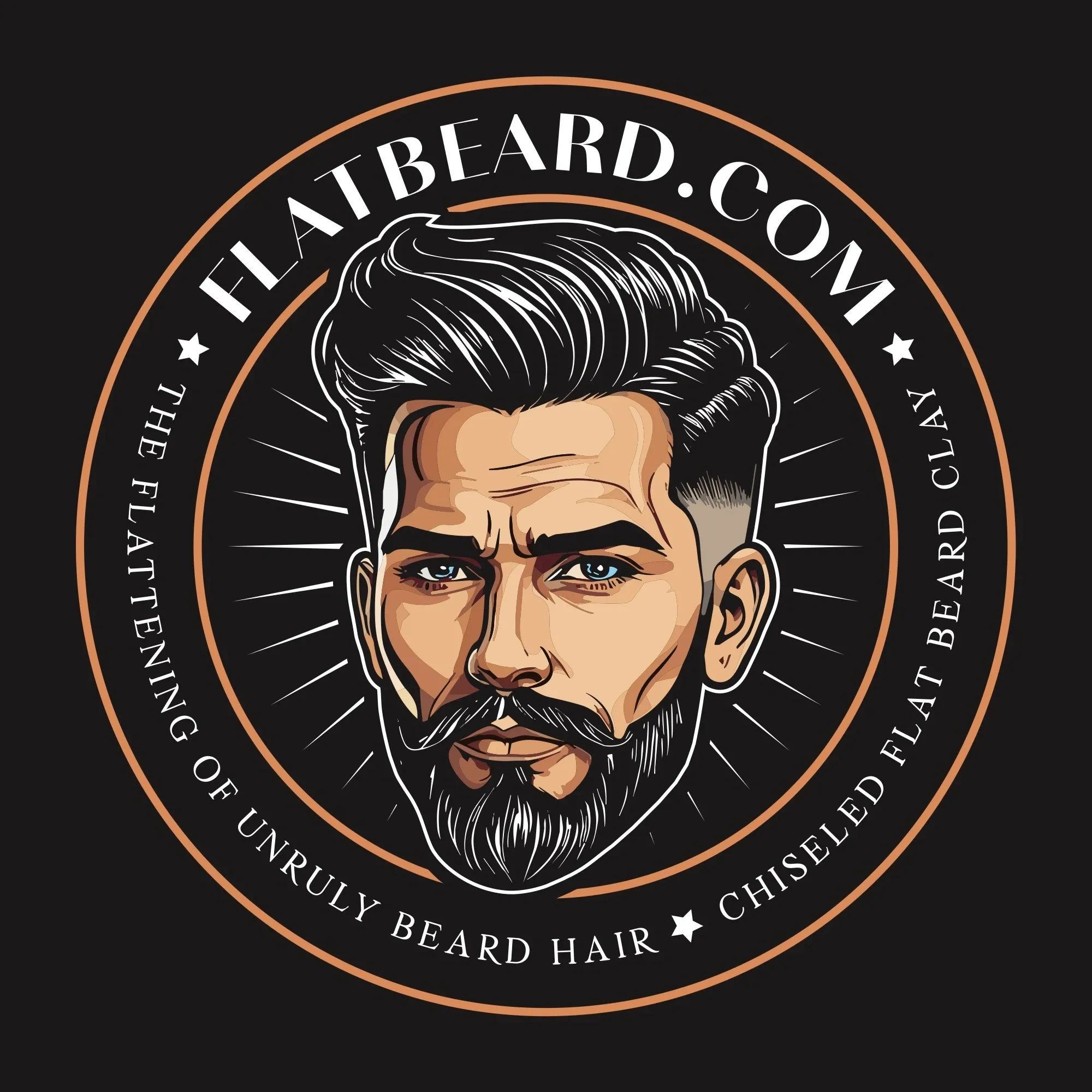 Flatbeard Beard Clay badge logo